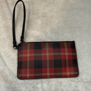 Red coach wristlet/wallet